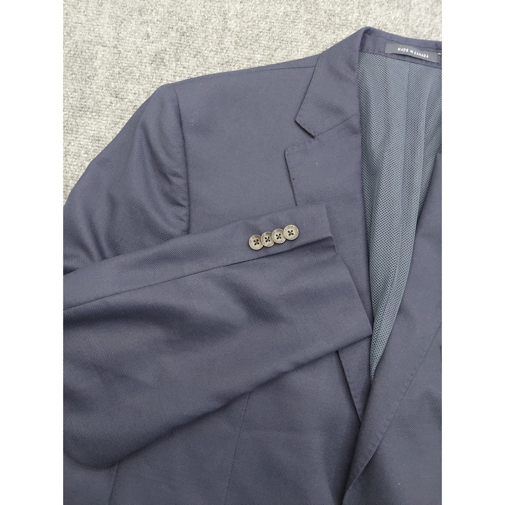 Cremieux Blazer Jacket Mens 44 Regular Blue Darwin 2 Button Wool Notch Suit‎